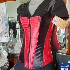 NWT XS  Empire Intimates Goth Party Bustier Corset USA 32" Pirate Wench Bodice